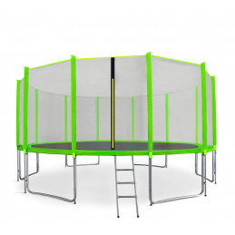 Aga SPORT PRO Trampolína 460 cm Light Green + ochranná síť  + žebřík + kapsa na obuv