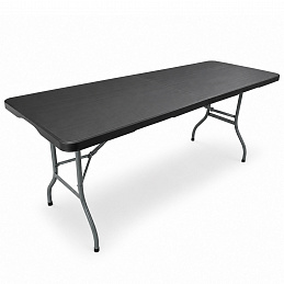 Aga Zahradní skládací stůl 180x74x74 cm Černý