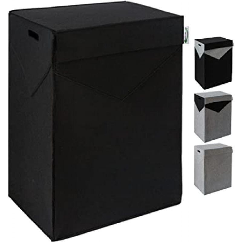 Plstěný koš na prádlo 67x52x35cm černý
