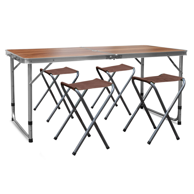 Aga Kempingový skládací set Hnědý - 6DAZ048 - 2. JAKOST