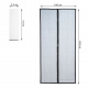 Síť proti hmyzu s magnety 80/90/100 x 210/220 cm Černá Malatec 12523