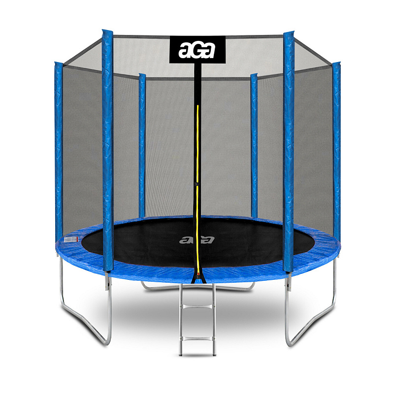 Aga SPORT TOP Trampolína 250 cm Modrá + ochranná síť + žebřík