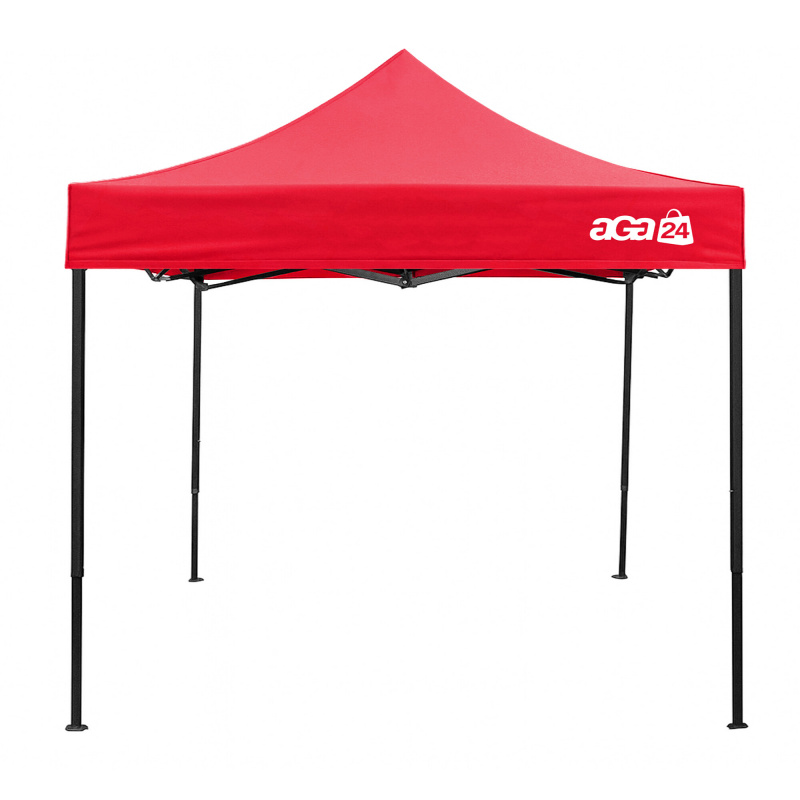Aga Prodejní stánek bez bočnic 3×3 m Světle červený