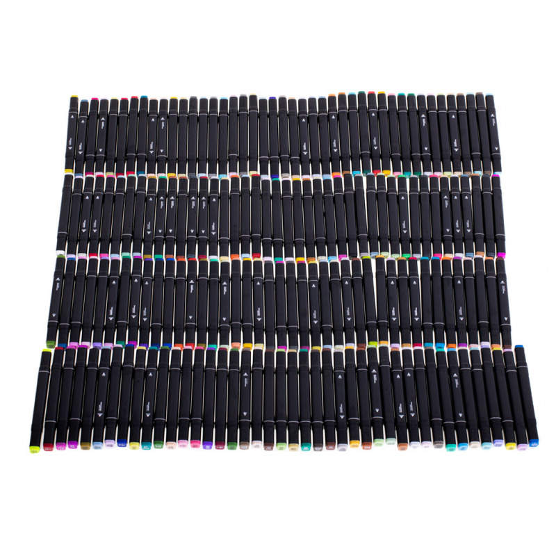 Aga Oboustranné lihové fixy v kufříku 168 kusů