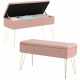 Aga Taburet s úložným prostorem Růžový