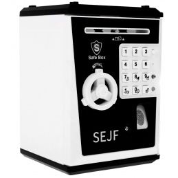 Dětská pokladnička 3+ černá Spoření peněz + učení se podnikání