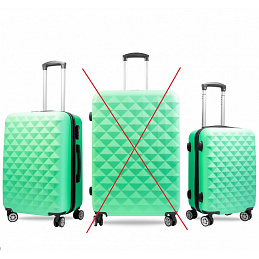 Aga Travel Sada cestovních kufrů Tyrkysová, vel. M + S, 6CZ018 - II. JAKOST