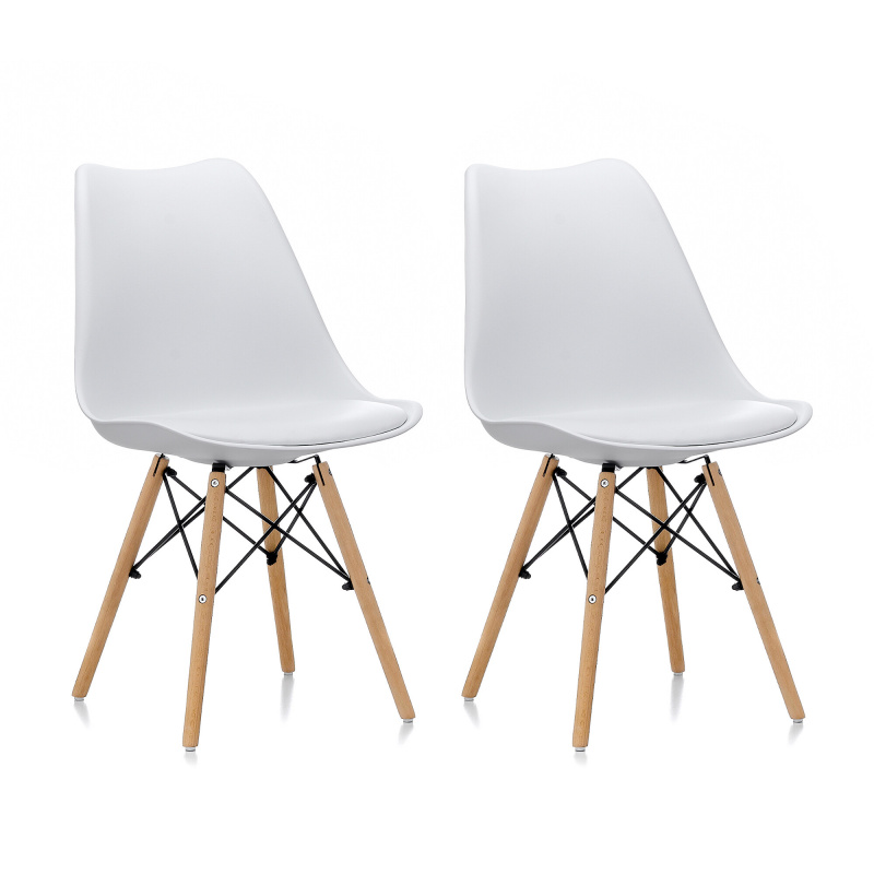 Aga 2x Jídelní židle MR2035 Bílá