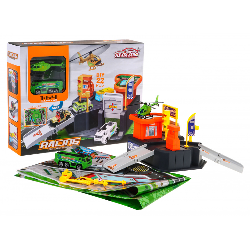 Dětské parkoviště 3+ Přistávací plocha pro vrtulník + podložka