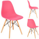 Skandinávská plastová židle EVA růžová