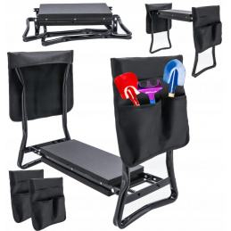 Stolička - zahradní klekačka 3v1 černá