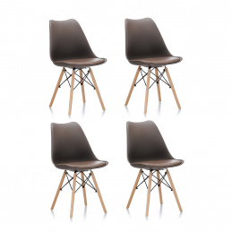 Aga 4x Jídelní židle MR2035 Hnědá