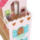Aga MDF Domeček pro panenky s nábytkem 70 cm Růžový LED