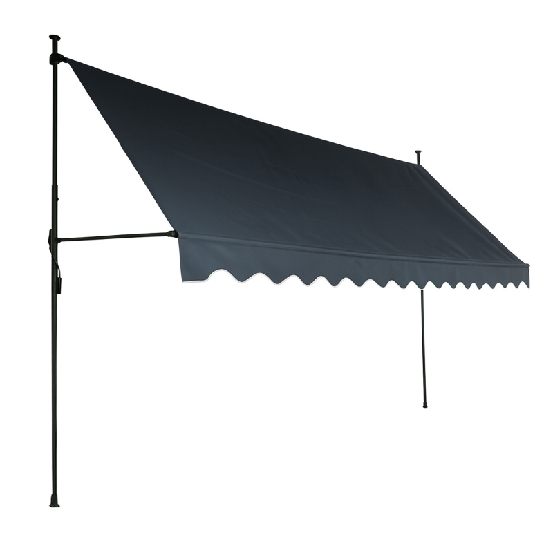 Aga Teleskopická markýza 350x120 cm Šedá