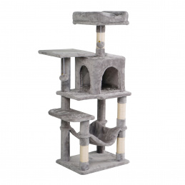 Aga Škrabadlo pro kočky 36x46x110 cm Šedé