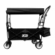 Aga Skládací přepravní vozík se stříškou MR4612 Černý