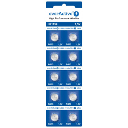 Aga Baterie EverActive Alkaline G13 LR44 LR1154 10ks