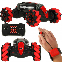 Aga Kaskadérské RC auto 360° červená