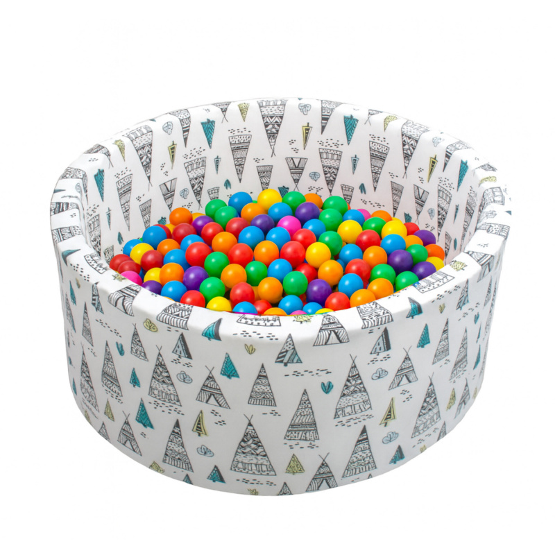 Aga Suchý bazén 90x40 cm s míčky Teepee