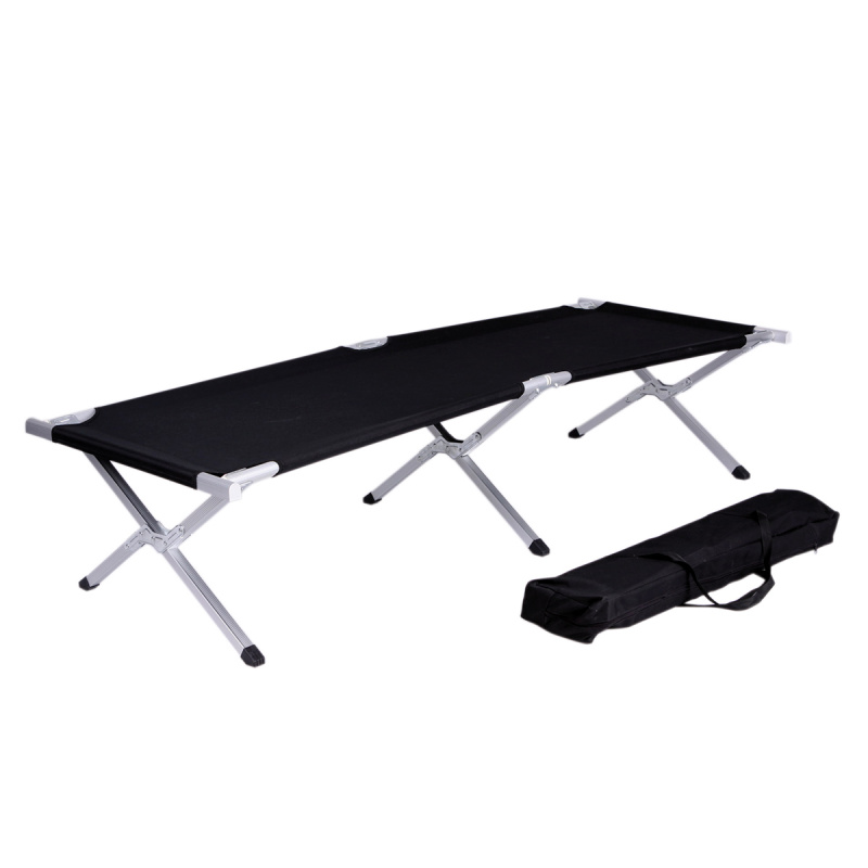 Aga Kempingové skládací lehátko Černé