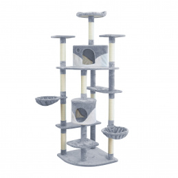 Aga Škrabadlo pro kočky 200 cm Šedobílé