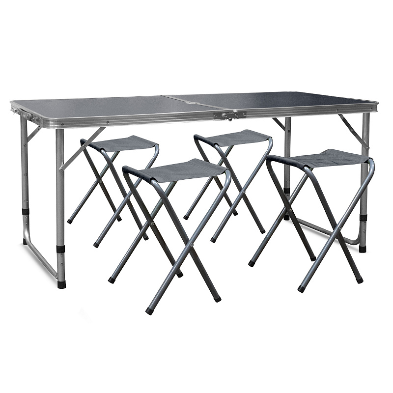 Aga Kempingový skládací set Šedý 6DAZ628 - II. JAKOST