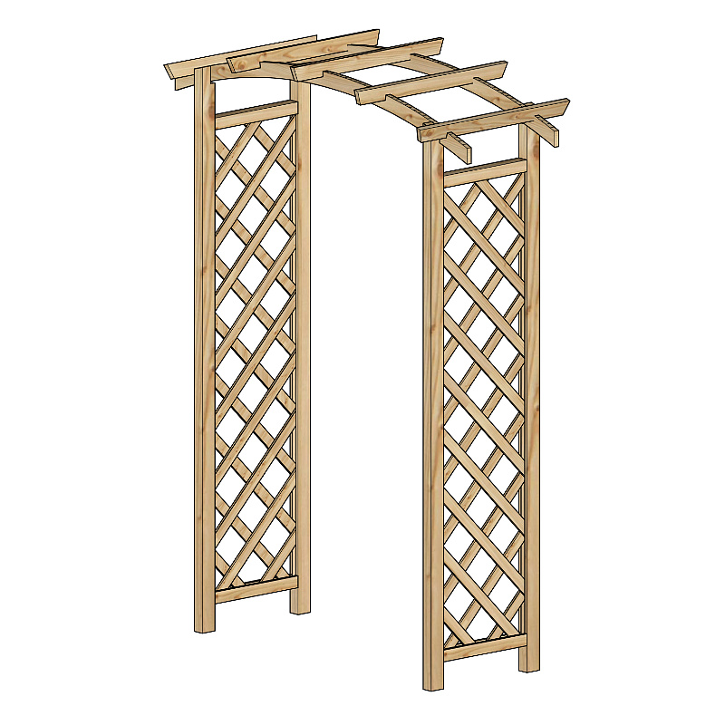 Aga Zahradní pergola s obloukem 221,5x52x130 cm - II. JAKOST