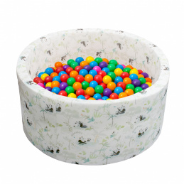 Aga Suchý bazén 90x40 cm s míčky Panda