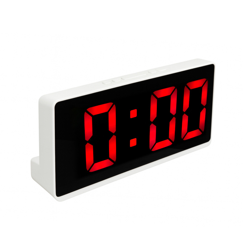 Aga Digitální hodiny s budíkem Červené