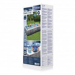 Power Steel 404x201x100 Imitace ratanu 13x6FT BESTWAY 6in1 Rack Pool + čerpadlo + žebřík