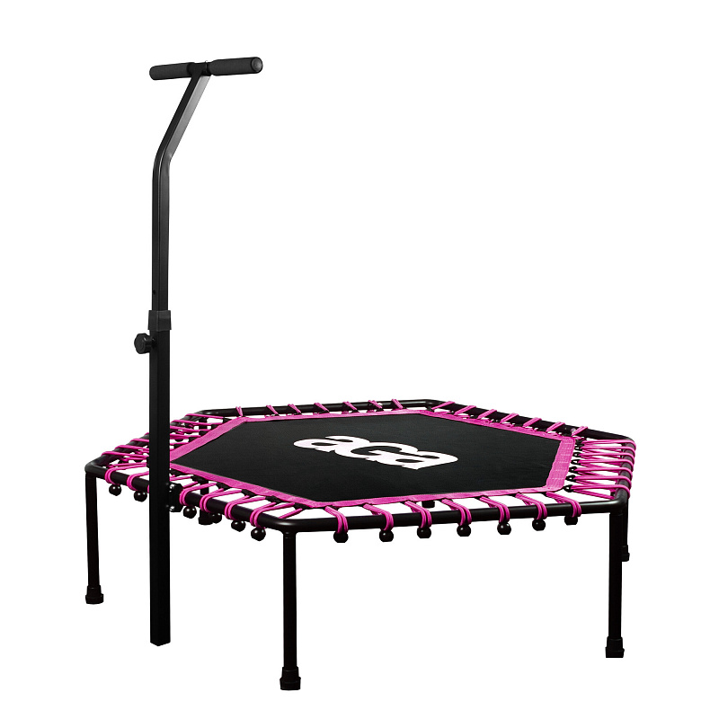 Aga FITNESS Trampolína 130 cm Růžová + madlo - 2. JAKOST