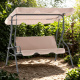 Aga Zahradní houpačka 170x110x153 cm Béžová