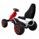 Velká šlapací motokára Silná pro děti Červená + 100 kg zátěž + EVA kola + Ruční brzda + Sportovní sedadlo