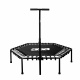 Aga FITNESS Trampolína 130 cm Černá + madlo