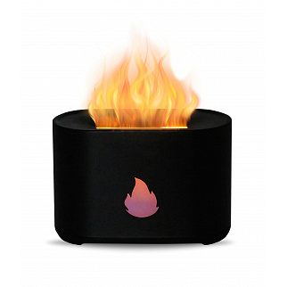 Aga Aroma difuzér s LED projekcí ohně Černý