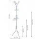 Stojanový věšák 175 x 42 cm Bílý ISO 5342