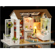 Aga Dřevěný model obývacího pokoje pro panenky k sestavení LED