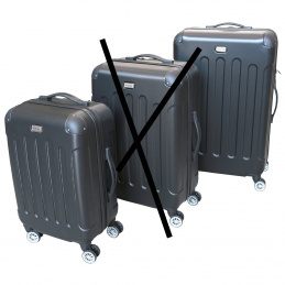 Sada kufrů Linder Exclusiv LUXURY vel. S,L Black 2CZ021 - II. JAKOST