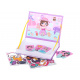 Aga Magnetické puzzle oblékání panenky 51 dílků Růžová
