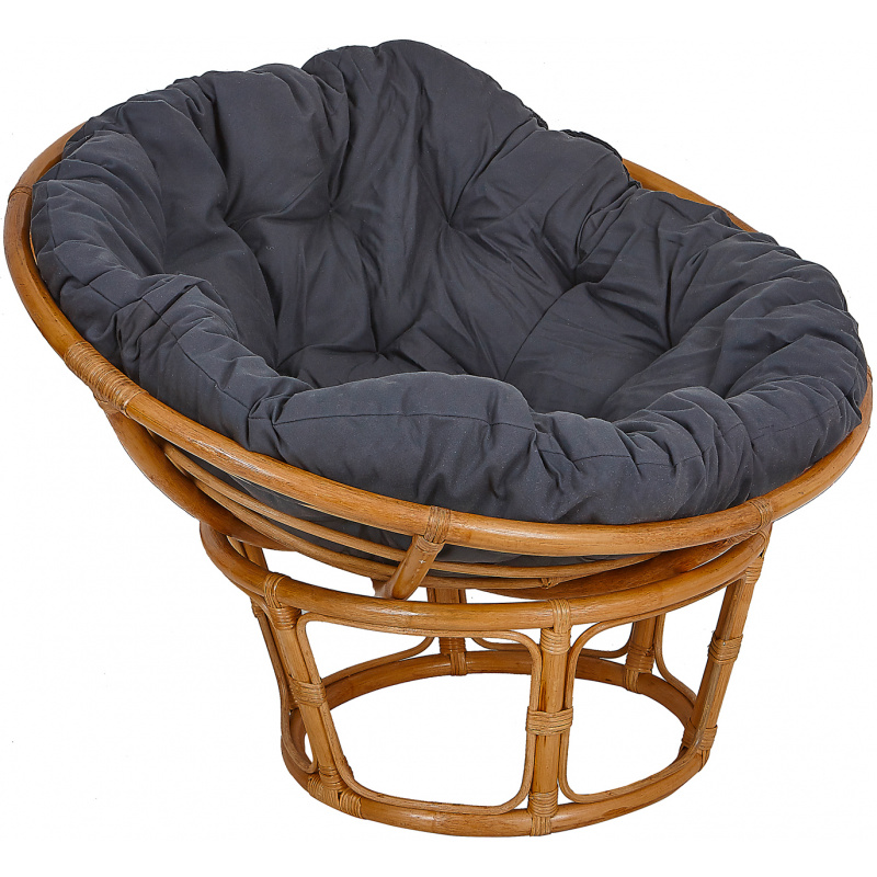 Aga Ratanové křeslo PAPASAN Dark Grey