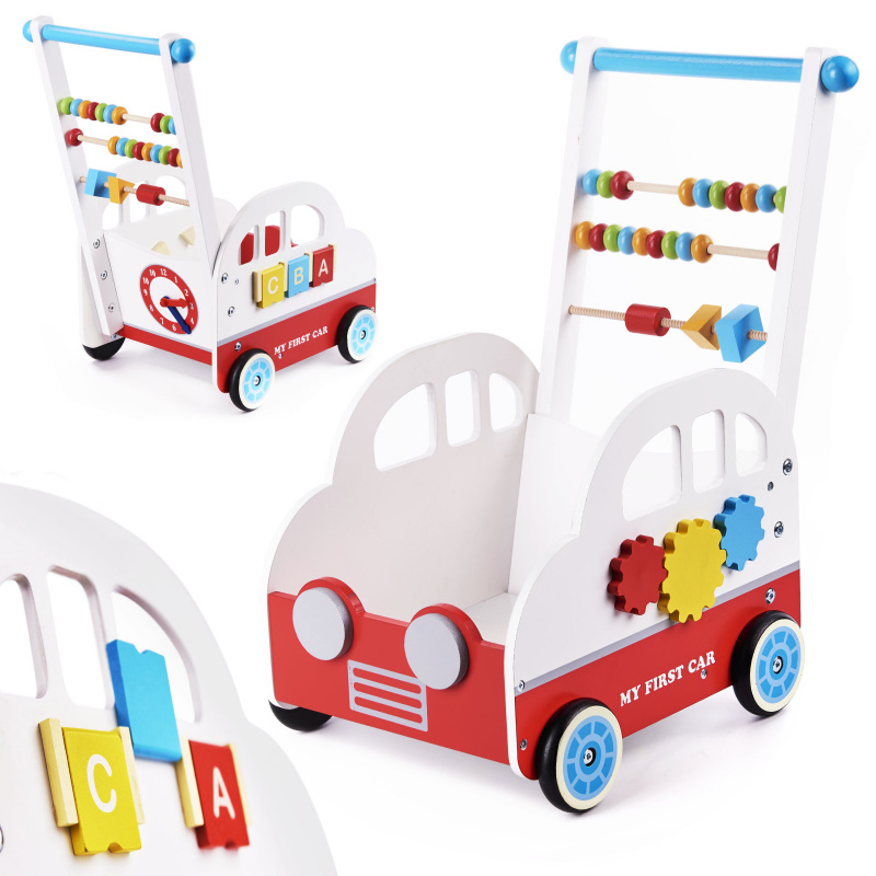 Aga Dřevěné chodítko - autíčko