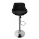 Aga 2x Barová židle Stříbrná/Černo-bílá