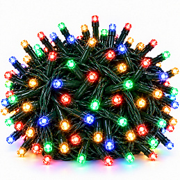 Aga Vánoční řetěz 200 LED s třpytícím efektem Barevná