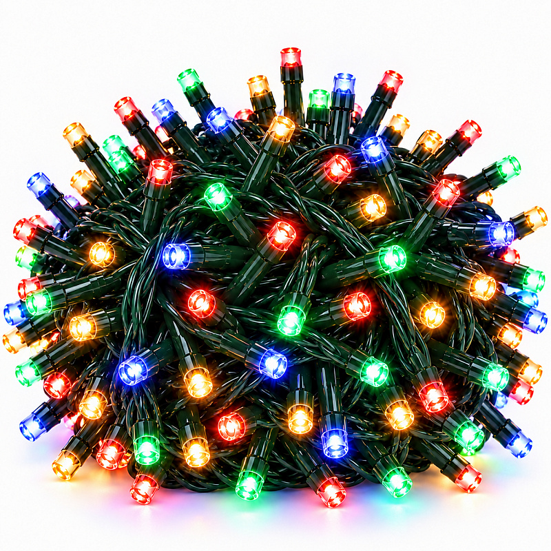 Aga Vánoční řetěz 200 LED s třpytícím efektem Barevná