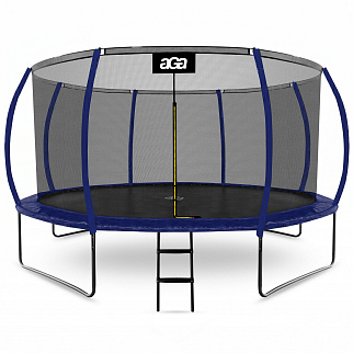 Aga SPORT EXCLUSIVE Trampolína 430 cm Tmavě modrá + ochranná síť + žebřík