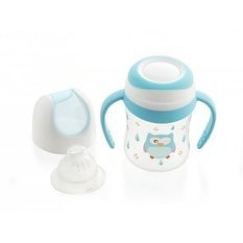 Hrneček s náustkem 4m+ 120ml LULABI Sova