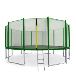 Aga SPORT PRO Trampolína 460 cm Dark Green + ochranná síť + žebřík + kapsa na obuv
