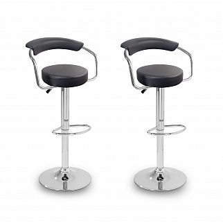 Aga 2x Barová židle MR2037 Černá