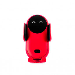 Aga Držák na mobil s bezdrátovým Qi nabíjením Červený