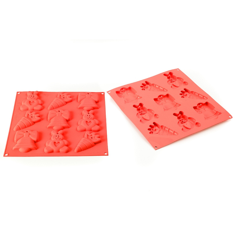 Silikomart Forma na pečení 9 dílná sada žlutá